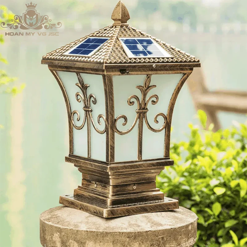 đèn trụ cổng nhôm đúc