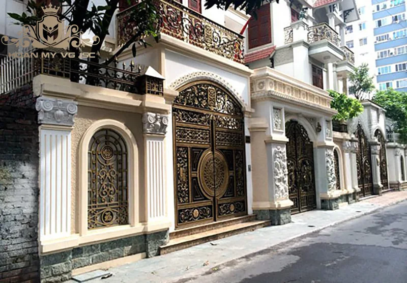 cổng biệt thự nhà vườn