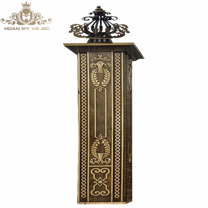 trụ cổng nhôm đúc