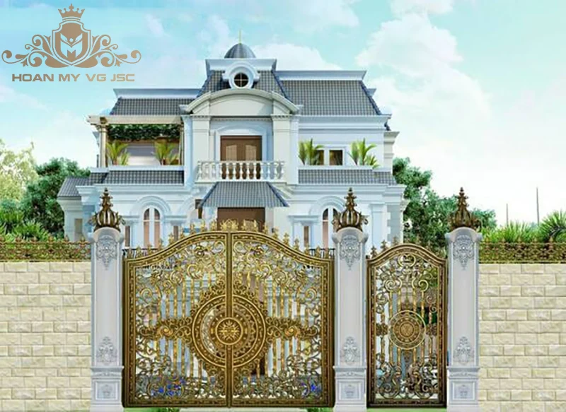 cổng nhôm đúc tỳ hưu